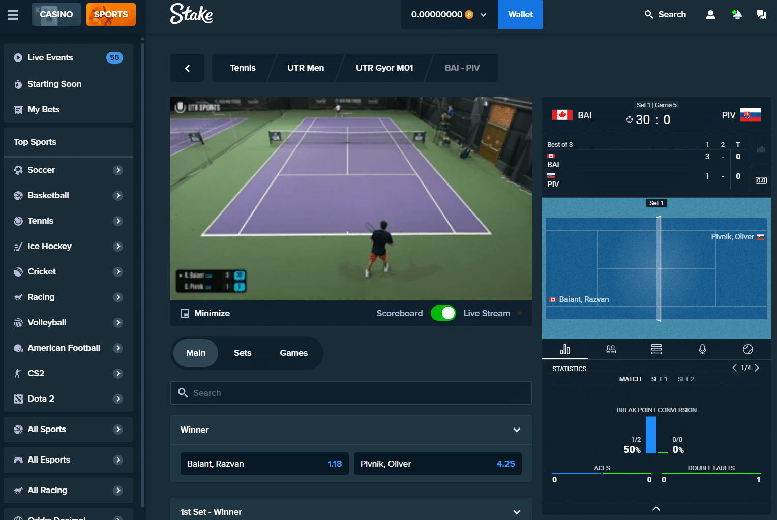 Stake stavnice prenos tekme v živo